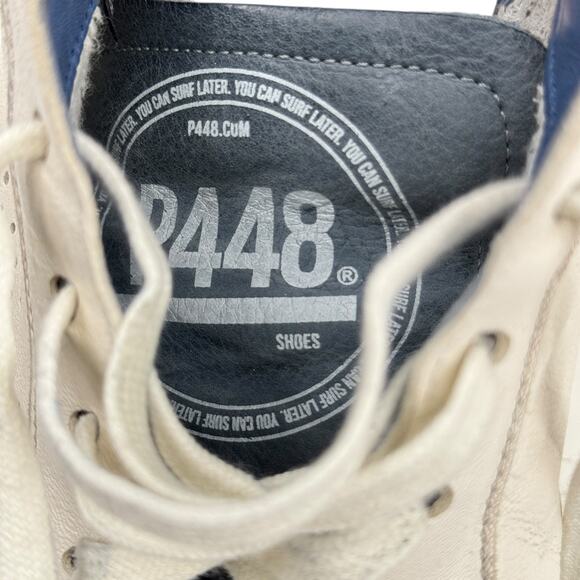 P448 F22 John Sneaker Perforated Logo Low-Top 43 10 Men's Athletic Shoes Comfort - Picture 11 of 12